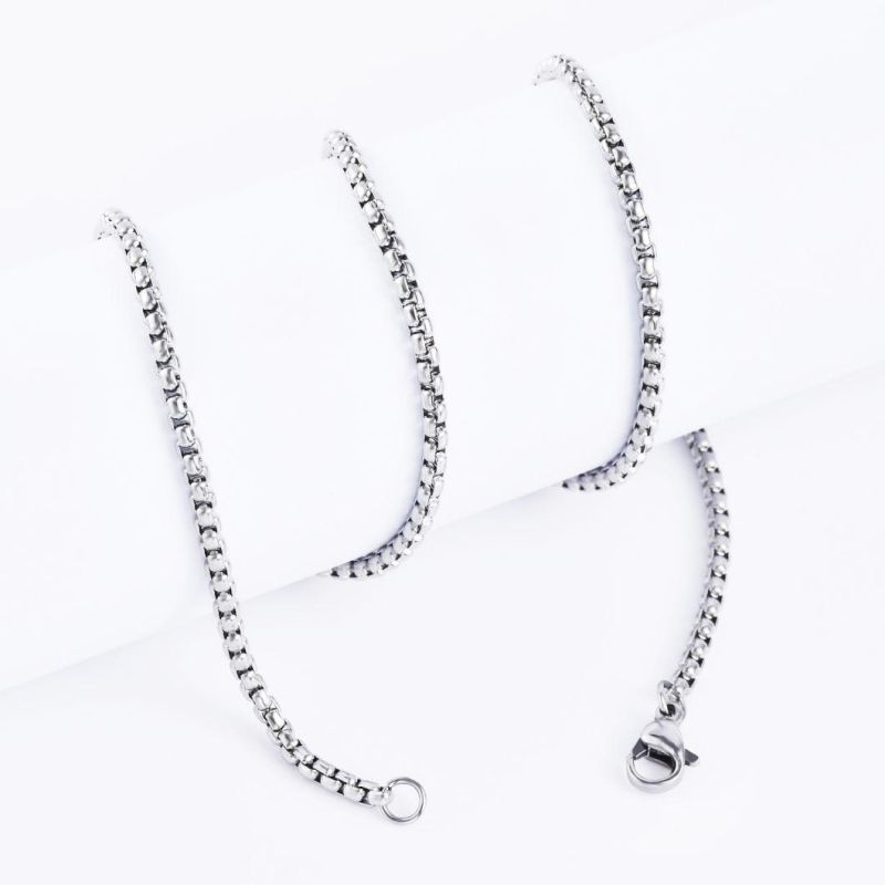 Hot Selling Fashion Jewellery Necklace Chain Box Square Belcher Chain jewelry for Layering Necklace Bracelet Design