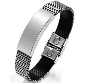 Fashion Stainless Steel Handmade Genuine Leather Bracelet Buckle Fashion Women &amp; Men Bracelets Jewelry Pulseira Masculina