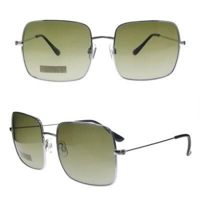 Square Frame Metal Sunglasses for Men