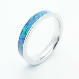 Fashion Stainless Steel Fire Opal Rings Jewelry