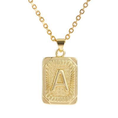 Manufacturer Custom Fashion Jewelry Nameplate Pendant Necklace High Quality 18K Gold Plated Stainless Steel Mens Gold Jewelry Chain jewellery