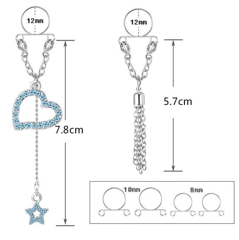 316L Surgical Steel Non-Piercing Nipple Ring Jewelry Set