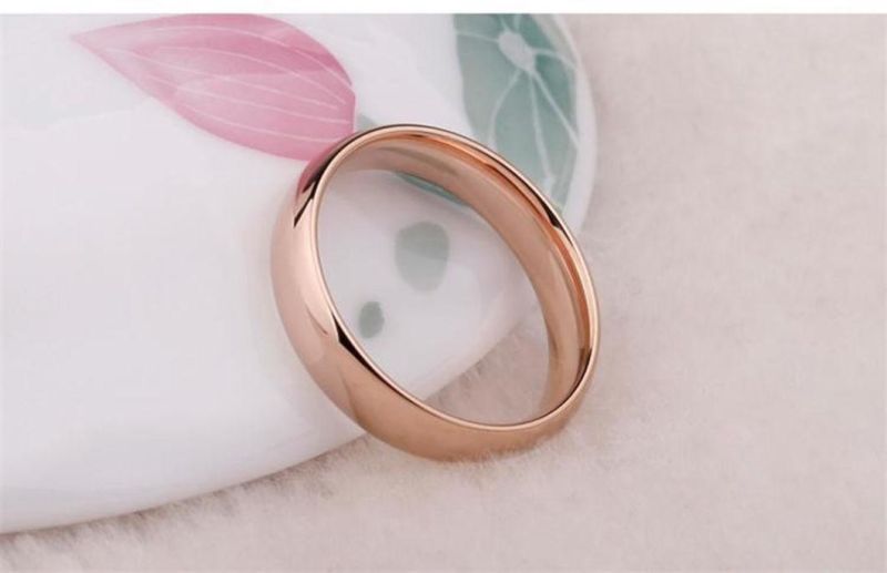 Couple Ring Gold Men and Women Ring IP18K Rose Gold Ring Korean Version Factory Wholesale Tst2834