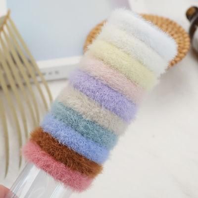 New Candy Color Plush Rubber Band Fall/Winter Hair Accessories High Stretch Hair Bands
