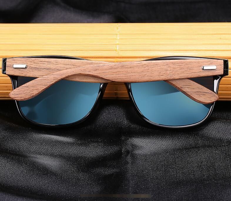 2021 New Style Fashion Outdoor Sport Sunglasses with Black Walnut Wood Leg (JM174C)