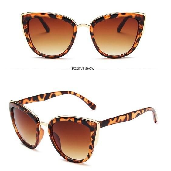 Ladies Retro Cat Eye Instyle Plastic Frame Glasses Leopard Color Sunglasses Ready to Ship