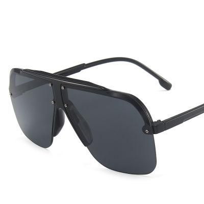 Retro Big Frame Glasses Retro Sunglasses Bright Black Sunglasses