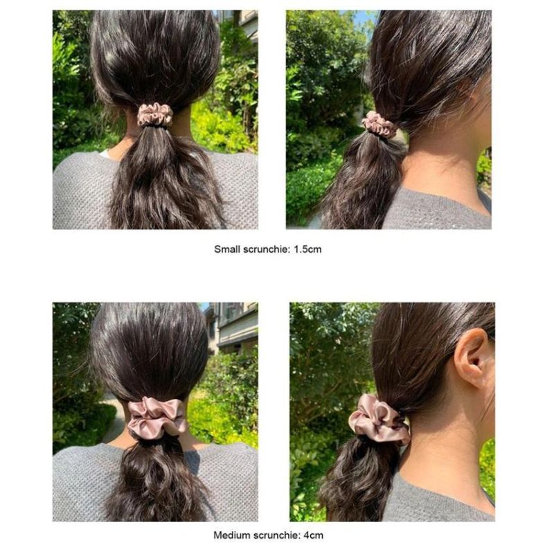 100% Pure Mulberry Charmeuse Silk Scrunchies