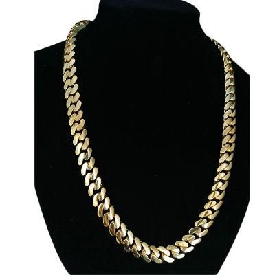 Silver 14K 18K Solid Gold Monaco Hip Hop Necklace