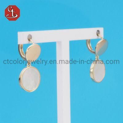 Temperament Shell Earring Minimalist Style French Round Pearl Stud Earring for Women Jewelry