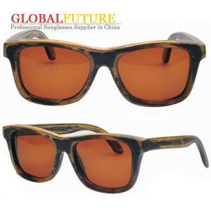 Fashion Bamboo Firing Color Wood Sunglasses