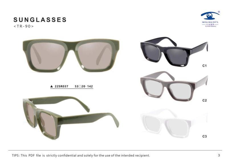 Bevel Fashion Popular Tr90 1.1mm Polarized Sunglasses