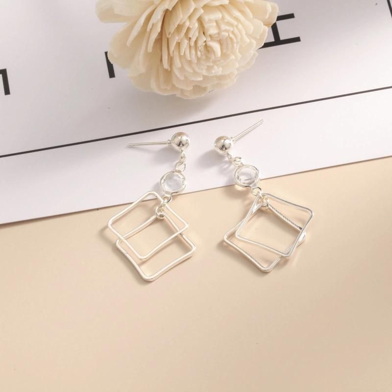 Geometric Rhombus Female Long Fashion Simple Earrings