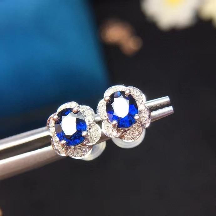 Royal Blue Sapphire Earrings Fashion Jewelry China