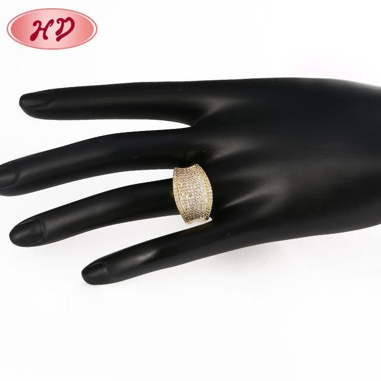 New Gift Items Manufacture Wholesale Gold Women Ring with Zircon Diamond for Women
