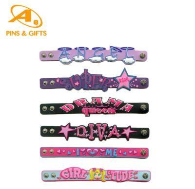 Eco-Friendly Silicone Bracelet Wristband Cute Slap with Customized Logo Promotional Gifts