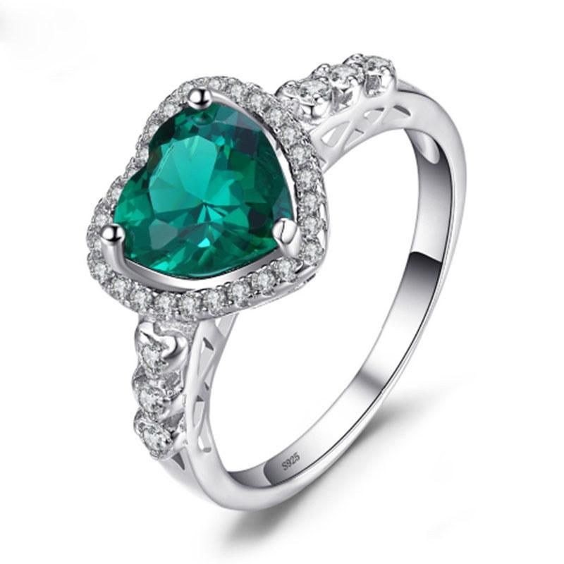 Wholesale 925 Sterling Silver Jewelry Created Gemstone Ruby Ring Jewelry Set