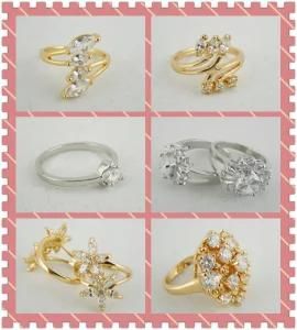 Fashion Ring, Hot Cubic Zircon Pave Brass Ring, Ladies Fashion Ring (3396)