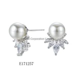 Fashion Jewelry/Silver Earring/ Custom Natural Pearl Ear Stud/Factory Jewelry