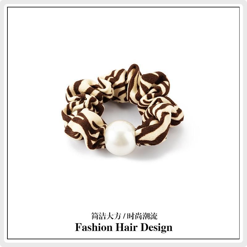 Fashion Jewelry Vintage Pearl Large Intestine Temperament Hair Ring