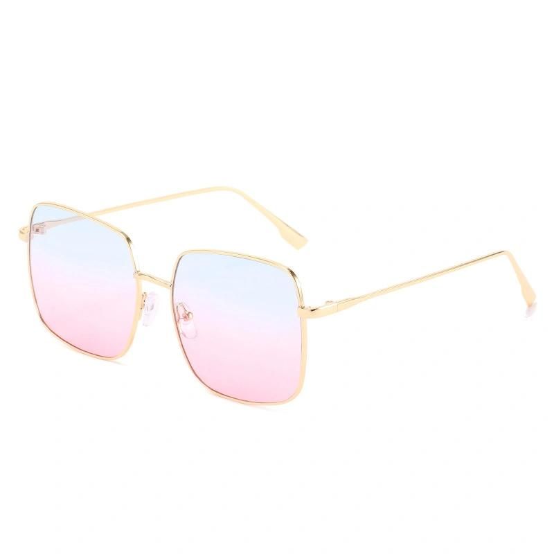 Fashion Style Colorful Gradient Metal Frame Sunglasses