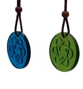 Factory Prix Scalar Negative Ion Clear Glass Custom Necklace Pendant, Mens Chi Energy Pendant