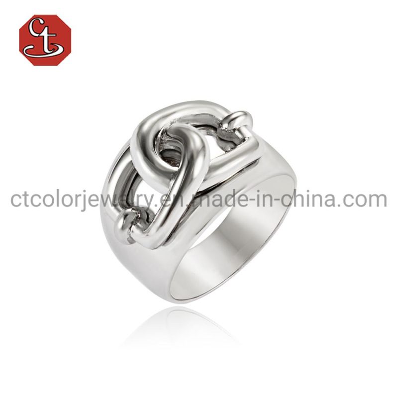 Wholesale Fashion 925 Silver Fine Jewelry Chain Rings for Women