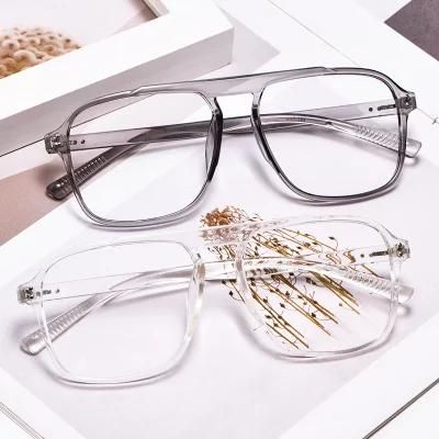 Anti-Blu-Ray Glasses Retro Miding Square Big Frame Glasses Frame Literary Fan Lightweight Glasses