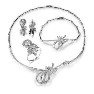 Good Quality Fashion Jewellery 925 Sterling Silver Bridal Jewelry Set