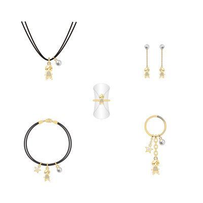 2020 New Creative Couple Series Pearl Golden Boy Jewelry Set