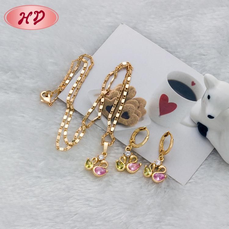 Wholesale Price Dubai Fashion 18K Stylish Fake Gold Jewelry Set