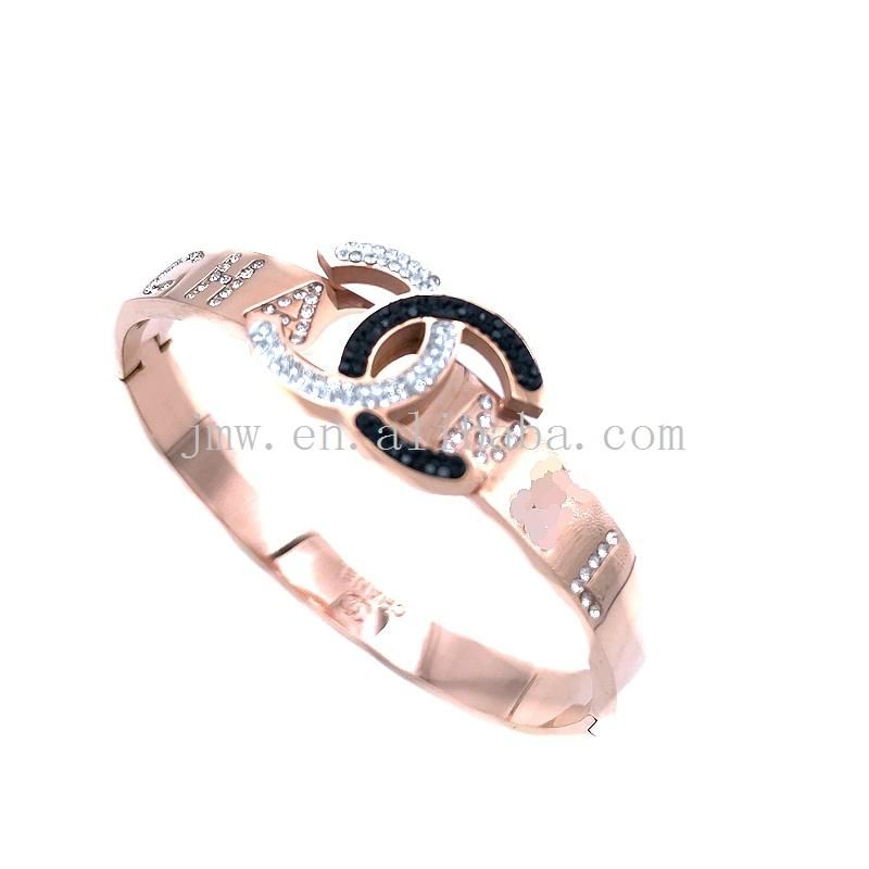 Gold CZ Blend Paved Iced Women′s Bracelet Rose Gold Silver Women′s Luxury Bracelet