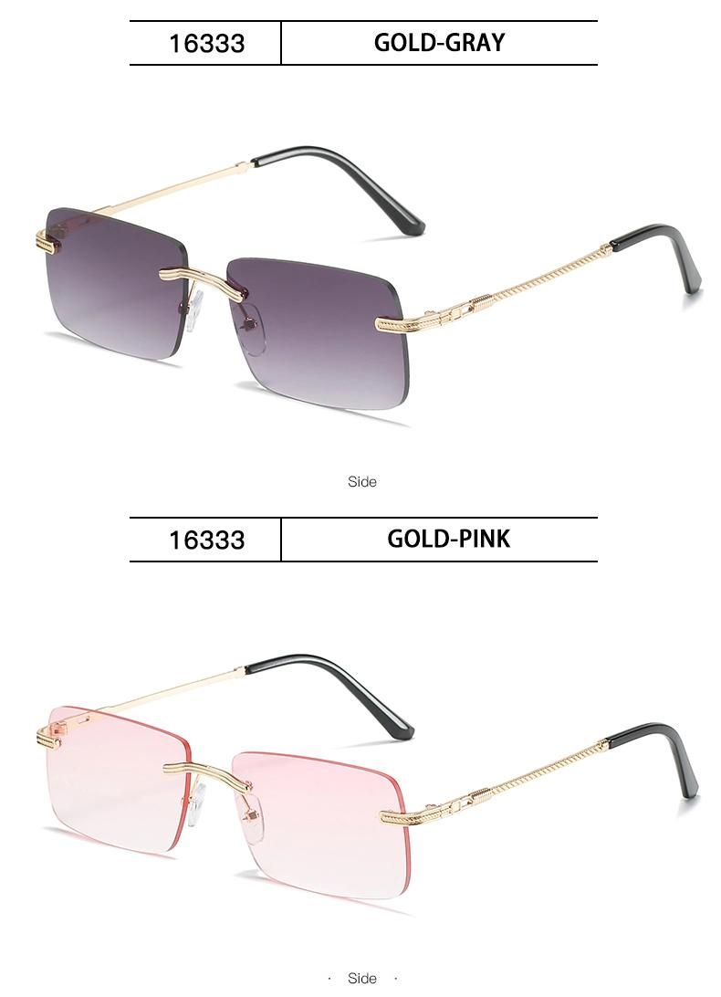 Sunglasses New European and American Personality Square Small Frame Sunglasses for Men and Women Retro Borderless Marine Sunglasses