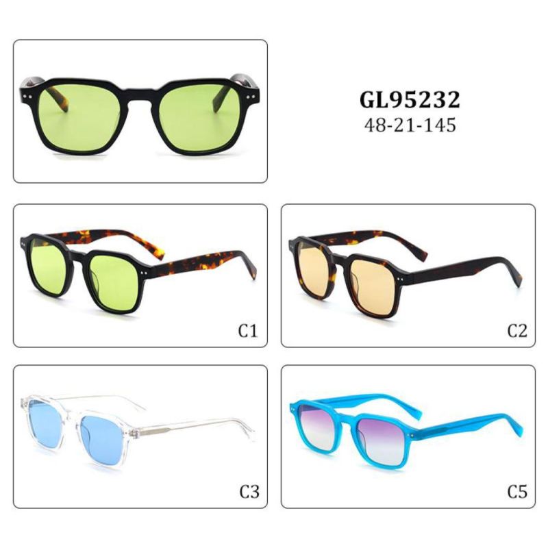 High Quality Retrotrendy Glasses Polarized Acetate Fashion Sunglasses Oversized Square Frame Glasses for Women Men