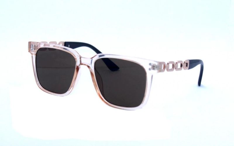 High Fashion Plastic Sunglasses with Decorative Temples