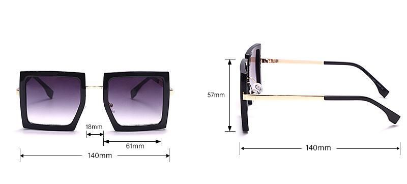 Hot Selling Fashion Square Shape Sunglasses with Polarized Lens