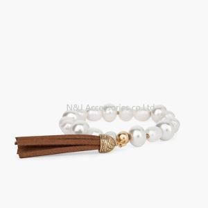 Fashion Tassel Statement Charms Bracelets &amp; Bangles for Women Pearls Metal Jewelry