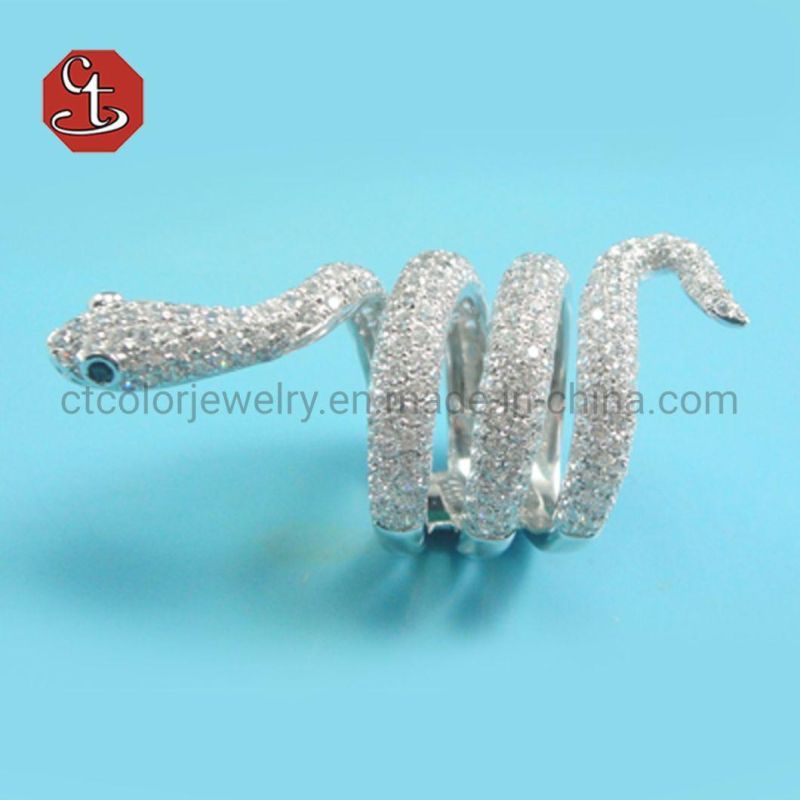 Gold Plating Open Snake Ring European Women Cool Animal Finger Adjusted Rings