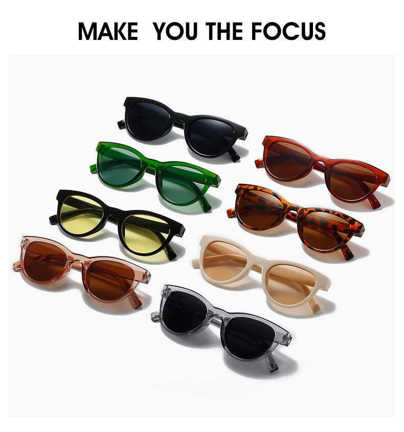 2022 Sunglasses New Fashion Trend Sunglasses Female European and American Ins Wind Dark Brown Sunglasses Male Simple Style Glasses