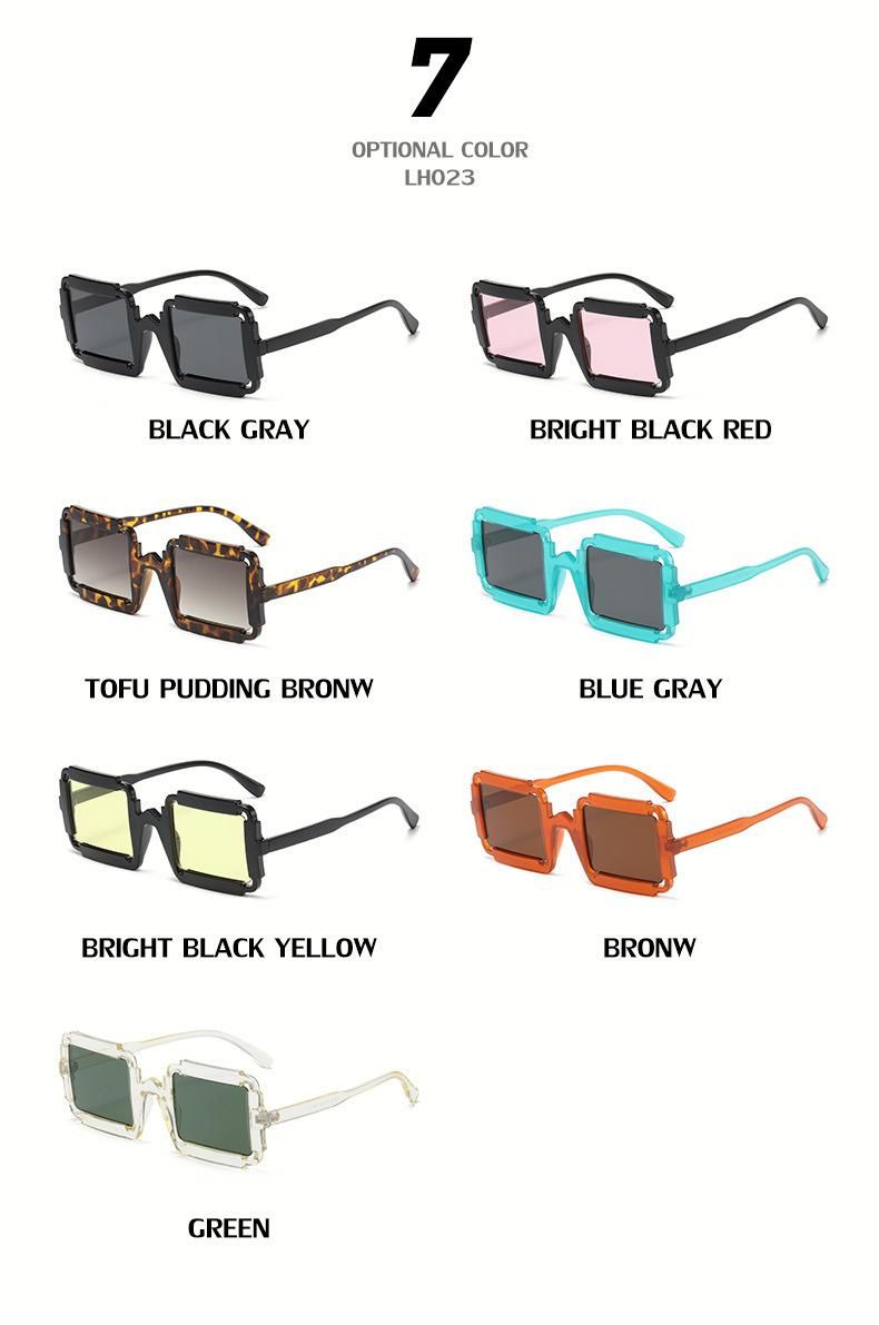 Hot Selling Cheap Wholesale Sun Glasses Steampunk Square Colorful Shades Frame Trendy Fashion Sunglasses