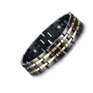 Trendy Titanium Steel Bio Magnetic Bracelets for Men&prime;s Health