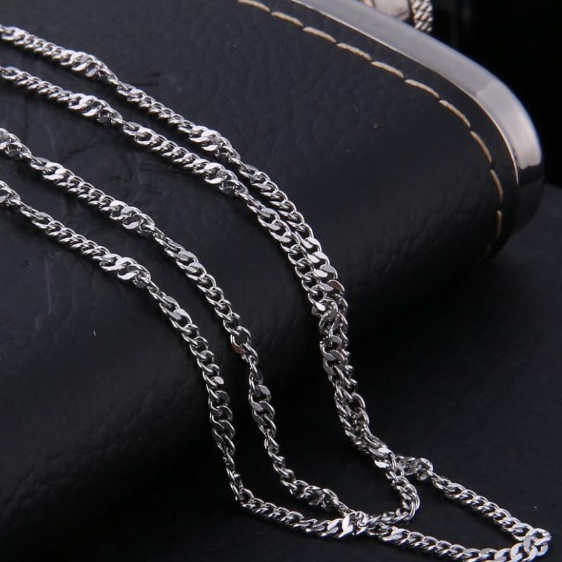 Fashion Jewelry Stainless Steel Jewelry Shiny Embossed Curb Chain