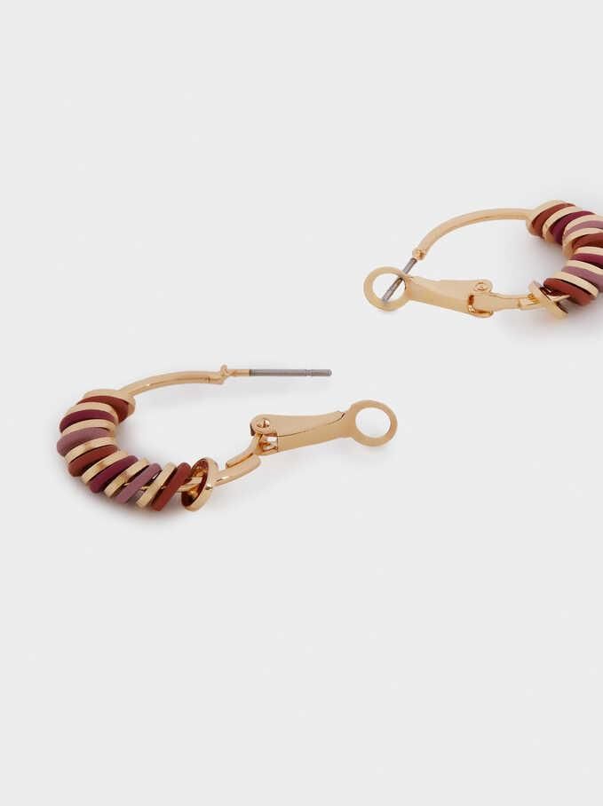 Wholesale Elegant Women Jewelry Hoop Earrings with Stone and Wood