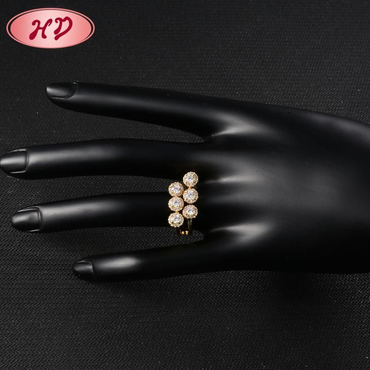 Fashion Women 18K Gold Plated Silver Stainless Steel Wedding Engagement Finger Rings Jewelry Design