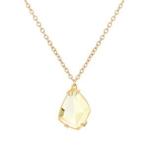 Women Pendant Jewelry Big Glass Single Stone Jewelry Necklace
