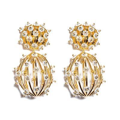 Fashion Personality Metal Birdcage Earrings Jewelry