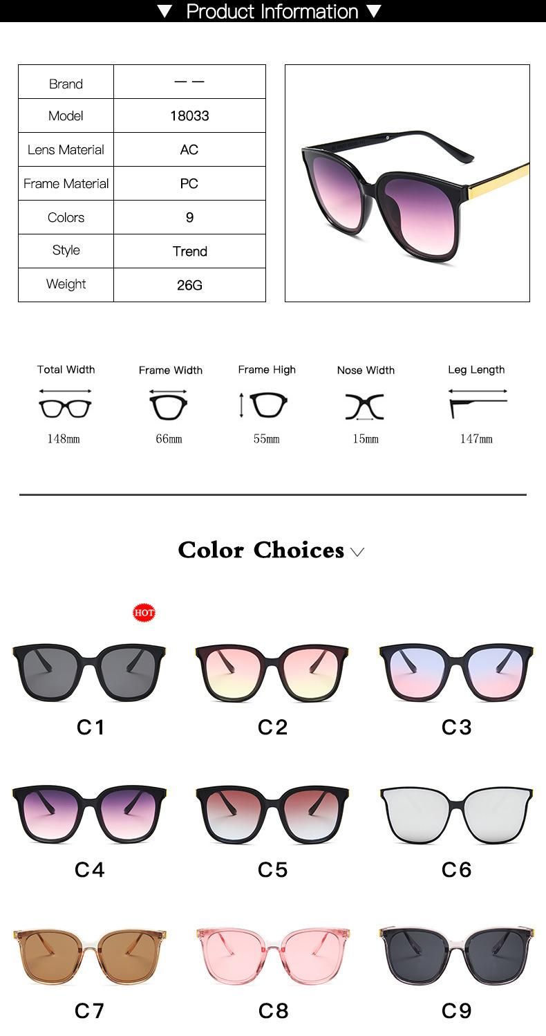 2020 New Arrivals Unisex Plastic Frames UV Sunglasses Sun Glasses