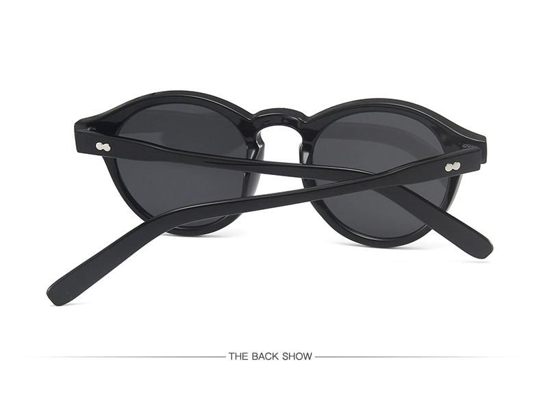 Retro Rice Nail Round Frame Sunglasses