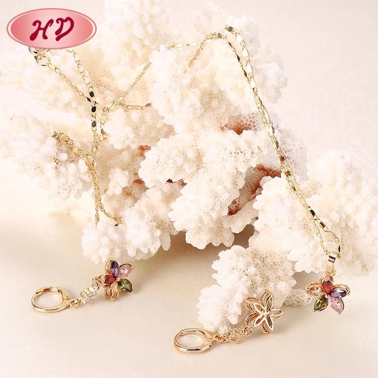 Hot Sale Fashion Costume 18K Gold Plated Jewelry Sets with Pearl