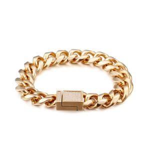 Men Jewelry Gold Stainless Steel Men Bracelet